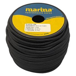 Marina Performance Ropes Elastic Line 25 M Rope Preto 5 mm