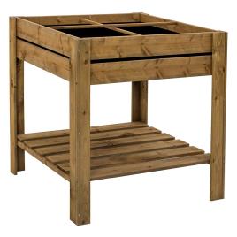 Gardiun Treated Wood Urban Garden 98l Dourado 75 x 75 x 80 cm