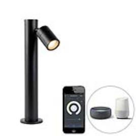 Smart buitenlamp zwart 45 cm verstelbaar incl. Wifi GU10 - Solo