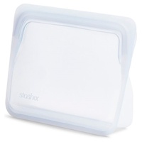 Saco pequeno de silicone branco de pé 14x18,5 cm 1 unidade (Branco) - Stasher
