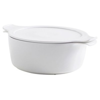 Conjunto de pote de porcelana branca 20cm + tampa (2g) 1 unidade - Eschenbach
