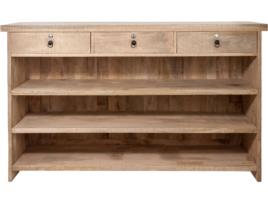 Móvel de Bar CALICOSY 3 gavetas (Castanho - Madeira - 180.5x121x104.5 cm)