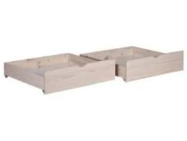 VENPRODIN Conjunto de 2 Gavetas, Pack de Gavetas Para Beliche Lavado Branco 95x24x86cm