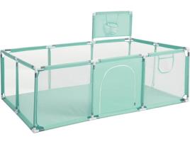 Parque Retangular MCBABY Sem Balizas (Verde Água - 190x129x66 cm)