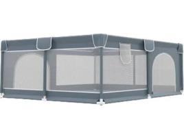 Parque Infantill MCBABY com Proteções Nas Uniões (Cinzento Escuro - 150x180 cm - 2 Portas)