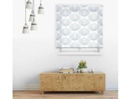 Estore de Rolo HAPPYSTOR Acacia Impressão Digital Gostar Hueso-Azul 95x250 cm