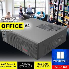 COMPUTADOR TRABALHO - AMD Ryzen 5 3600 / GT710 2GB / 8GB RAM / 512GB SSD - CHIP7 OFFICE SFF V4