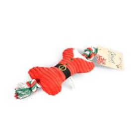 Guau Christmas Santa's Jacket Mastigador com corda para cães
