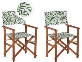 Conjunto de 2 Cadeiras BELIANI CINE (Branco- Madeira - 50x50x91 cm)