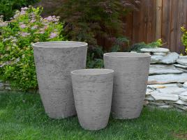 Vaso para plantas 51 x 51 x 71 cm cinzento CAMIA