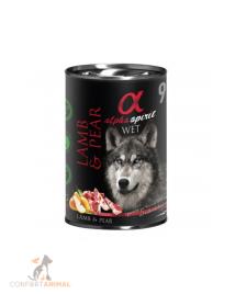 Alpha Spirit Comida Húmida Cordeiro com Pêra Pack económico: 6 x 400 Gr