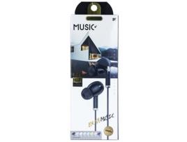 Auriculares Com Fio (In-Ear) Unipha U28 (Preto)