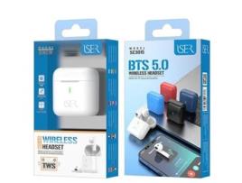 Auriculares Wireless S/ Fio Para Telemóvel Iser Sc3015 (Branco)
