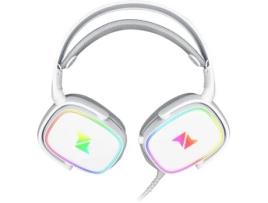 Auscultadores Gaming com Fio N'PLAY Contact 4.7 RGB (Outlet Grade A - On Ear - Multiplataforma - Branco)