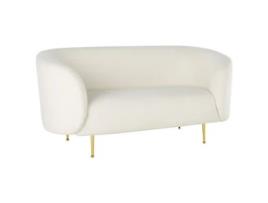 Sofá BELIANI Loen (Poliéster - Branco - 70 x 155 x 79)