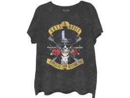 T-Shirt ROCK OFF Guns N Roses - Appetite Washed Preto (Tamanho: S)