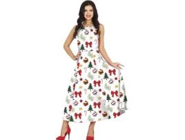 Fato de Mulher GUIRMA Vestido Branco Longo De Natal (M = 38/40)