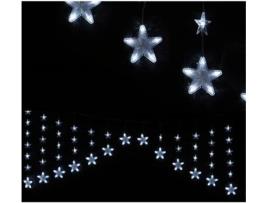 Adereço GUIRMA Cortina Estrelas 136 Led Branco 150 X