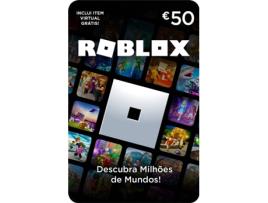 Cartões de Descarga Roblox 50 Euros (Formato Digital)