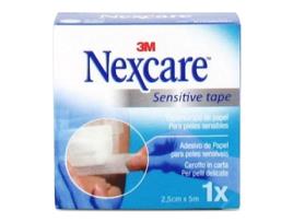 Adesivo 3M ESPAÑA Nexcare Fita Papel Branco 5M X 2,5 cm