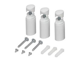 Conjunto de suportes de radiador de secagem de toalhas brancas