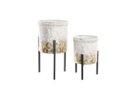 Vaso para Planta DKD HOME DECOR (2 Peças - 2 Unidades - 29 x 29 x 54,50 cm)