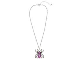 Colar WIDMANN Aranha Violeta E Prata Com Strass