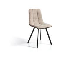 Conjunto de 4 Cadeiras de Jantar Ecopele Tela Wayne MOMMA HOME (Bege - Têxtil -46x54x89 cm)