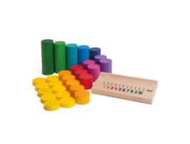 Jogo Educativo ERZI Madeira - Azul - 17,8 x 11,8 x 17,8 cm)