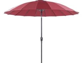 Guarda-Sol BELIANI de Jardim 255 cm Vermelho Escuro Baia