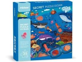 Puzzle MIDEER Papelão - Bege - 25 x 25 x 6 cm)