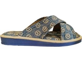 Pantufas AMOROS Lazada Têxtil Mulher (41 - Azul)