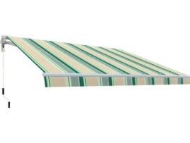 Toldo Manual Completo SMARTSUN Lona de Acrílico (Bege e Verde - 3x2m)