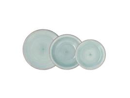 Conjunto de Louça Quid Vita Aqua Cerâmica Azul Se.