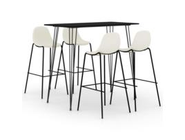 Vidaxl 5 Pcs Conjunto de Bar Preto