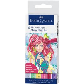Marcador Art?stico Pitt Faber-castell Manga Sh?jo 6 Cores