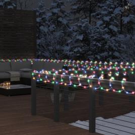 vidaXL Cordão de iluminação com 120 luzes LED 5 m PVC multicolorido
