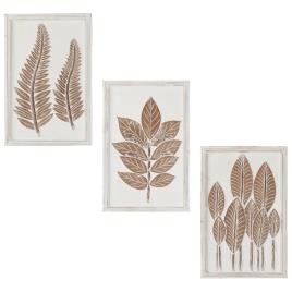 vidaXL Painéis de parede esculpidos à mão 3 pcs 40x60x1,5 cm MDF