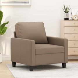 vidaXL Poltrona couro artificial 60 cm cor cappuccino