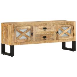 vidaXL Móvel de TV 110x30x45 cm madeira de mangueira áspera