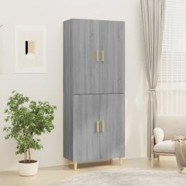 vidaXL Armário alto 70x34x180 cm derivados de madeira sonoma cinza