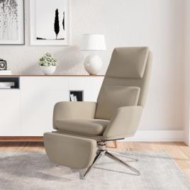 vidaXL Cadeira de descanso c/ apoio pés microfibra cinza-claro