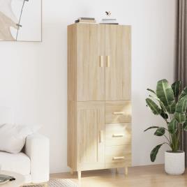 vidaXL Armário alto 69,5x34x180 cm derivados de madeira cor sonoma