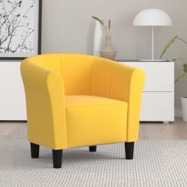 vidaXL Poltrona em tecido amarelo