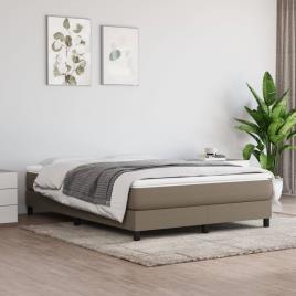 vidaXL Colchão molas ensacadas 140x200x20 cm tecido cinza-acastanhado