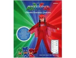 Macacão Máscara e Asas Destacáveis 5/6 Anos Corujinha Pjmasks
