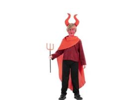 Fato de Menino EUROCARNAVALES Demónio De Chifres Vermelhos  (3-4 anos)