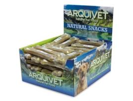 Arquivet Pele prensada com osso - 15 cm - recipiente individual - caixa de 50 unidades Snack natural para cães