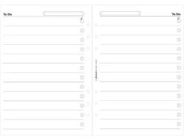 Recarga de Folhas FILOFAX  Lista De Afazeres (Branco - Notas - 25 Folhas)