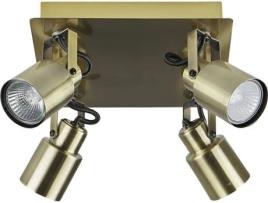 Candeeiro BELIANI de Teto 4 Luzes em Metal Cor de Bronze Bonte